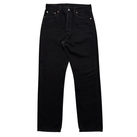 VTG 90s Levi's 501 Jeans Straight Leg Button Fly Black Made In USA 30x30 - Picture 1 of 8